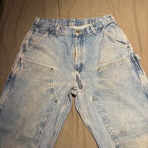 Carhartt Light Blue Relaxed Fit Carpenter Jeans size 34